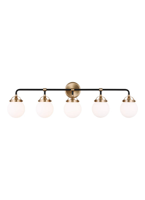 Myhouse Lighting Visual Comfort Studio - 4487905-848 - Five Light Wall / Bath - Cafe - Satin Brass