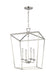 Myhouse Lighting Visual Comfort Studio - 5392604-962 - Four Light Lantern - Dianna - Brushed Nickel