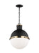 Myhouse Lighting Visual Comfort Studio - 6577101-112 - One Light Pendant - Hanks - Midnight Black