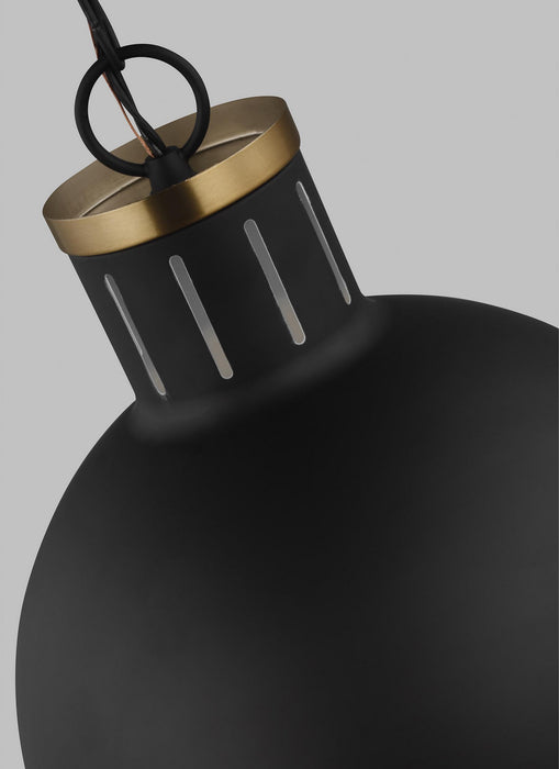 Myhouse Lighting Visual Comfort Studio - 6577101-112 - One Light Pendant - Hanks - Midnight Black