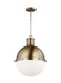 Myhouse Lighting Visual Comfort Studio - 6577101-848 - One Light Pendant - Hanks - Satin Brass