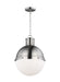 Myhouse Lighting Visual Comfort Studio - 6577101-962 - One Light Pendant - Hanks - Brushed Nickel
