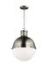 Myhouse Lighting Visual Comfort Studio - 6577101-965 - One Light Pendant - Hanks - Antique Brushed Nickel