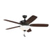 Myhouse Lighting Generation Lighting - 5COM52MBKD-V1 - 52"Ceiling Fan - Colony - Midnight Black