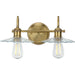 Myhouse Lighting Progress Lighting - P300287-163 - Two Light Bath - Fayette - Vintage Brass