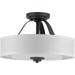 Myhouse Lighting Progress Lighting - P350098-143 - Two Light Semi Flush Convertible - Kene - Graphite