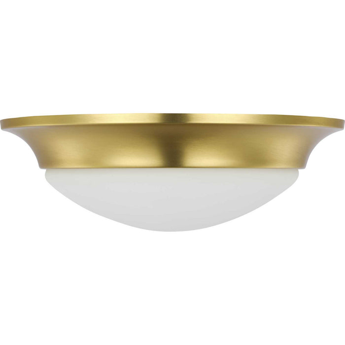 Myhouse Lighting Progress Lighting - P350146-012 - One Light Flush Mount - Etched Opal Dome - Satin Brass
