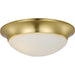 Myhouse Lighting Progress Lighting - P350147-012 - Two Light Flush Mount - Etched Opal Dome - Satin Brass