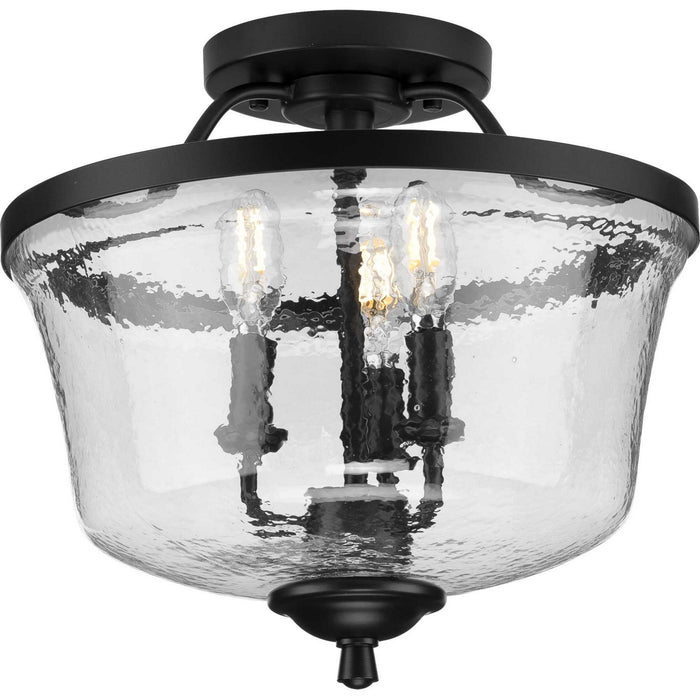 Myhouse Lighting Progress Lighting - P350148-031 - Three Light Semi Flush Convertible - Bowman - Black