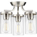 Myhouse Lighting Progress Lighting - P350149-009 - Three Light Semi Flush Mount - Lassiter - Brushed Nickel