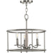 Myhouse Lighting Progress Lighting - P350150-009 - Three Light Semi Flush Convertible - Durrell - Brushed Nickel