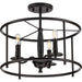 Myhouse Lighting Progress Lighting - P350150-031 - Three Light Semi Flush Convertible - Durrell - Black