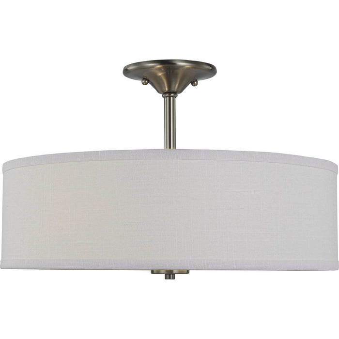 Myhouse Lighting Progress Lighting - P350167-009 - Three Light Semi Flush Mount - Inspire - Brushed Nickel