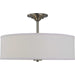 Myhouse Lighting Progress Lighting - P350167-009 - Three Light Semi Flush Mount - Inspire - Brushed Nickel