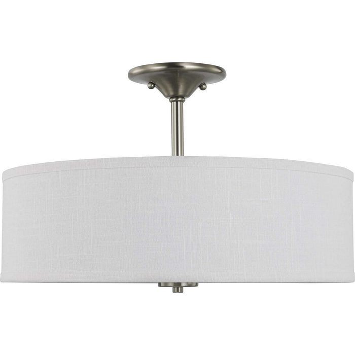 Myhouse Lighting Progress Lighting - P350167-009 - Three Light Semi Flush Mount - Inspire - Brushed Nickel