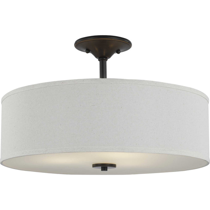 Myhouse Lighting Progress Lighting - P350168-020 - Three Light Semi Flush Mount - Inspire - Antique Bronze