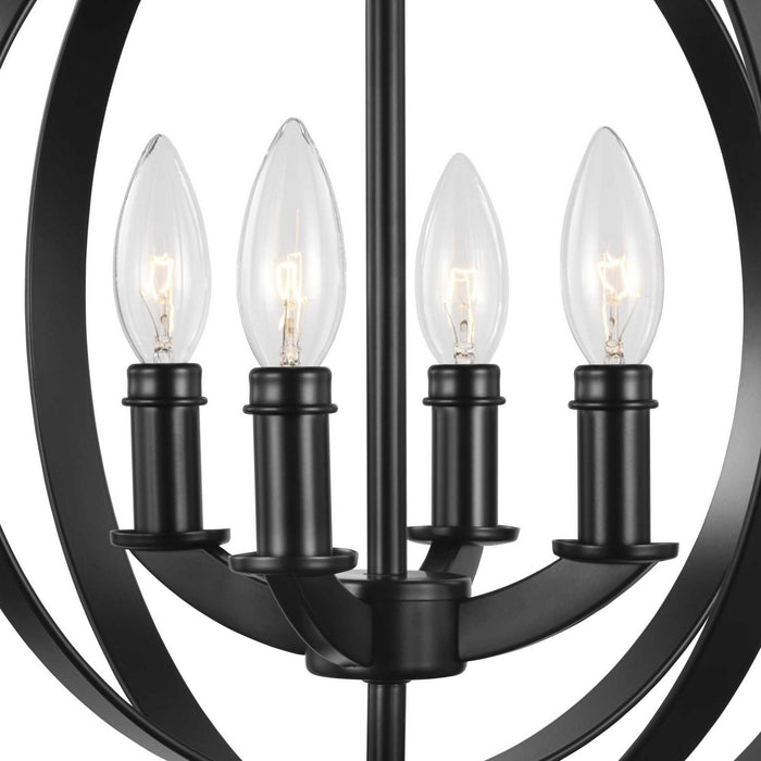 Myhouse Lighting Progress Lighting - P3827-31 - Four Light Pendant - Equinox - Black