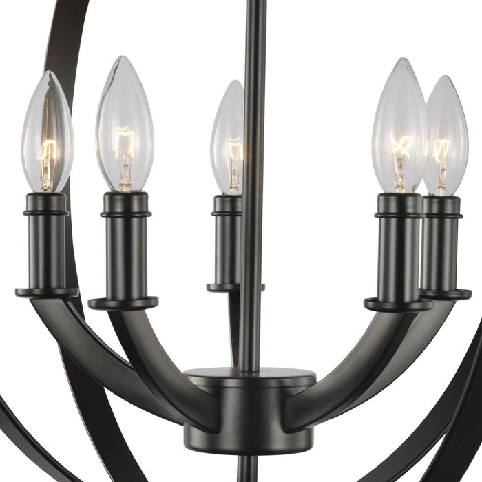 Myhouse Lighting Progress Lighting - P3841-31 - Five Light Pendant - Equinox - Black