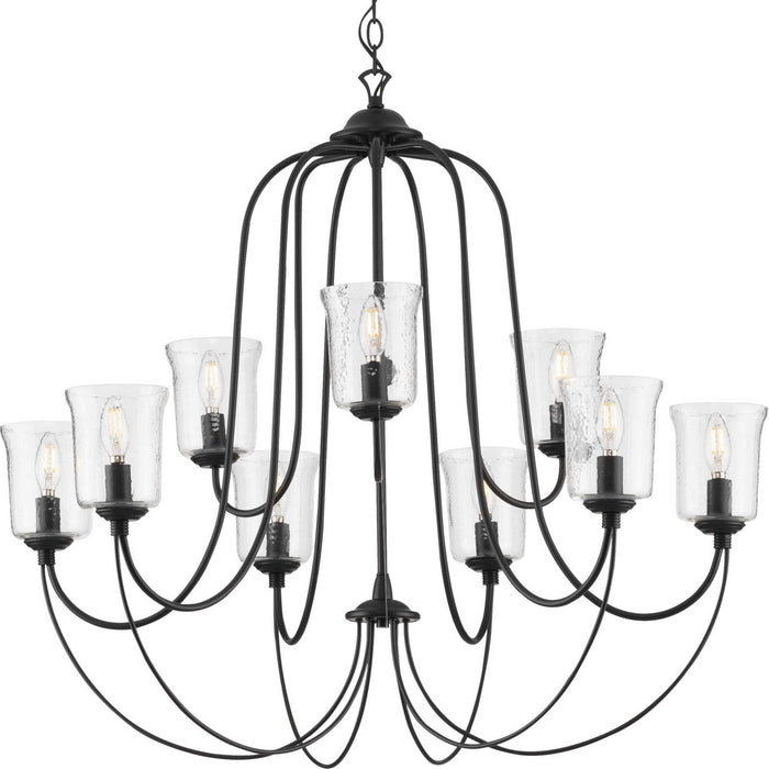 Myhouse Lighting Progress Lighting - P400196-031 - Nine Light Chandelier - Bowman - Black