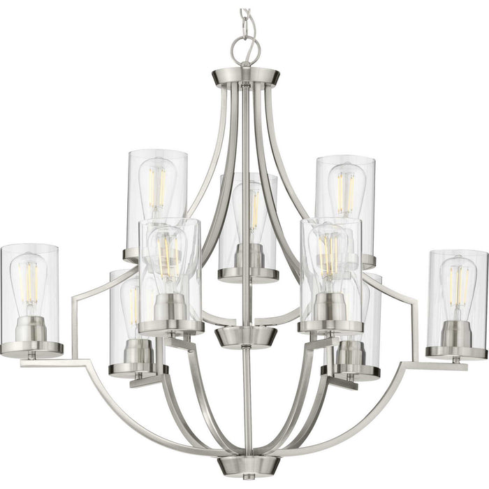 Myhouse Lighting Progress Lighting - P400198-009 - Nine Light Chandelier - Lassiter - Brushed Nickel