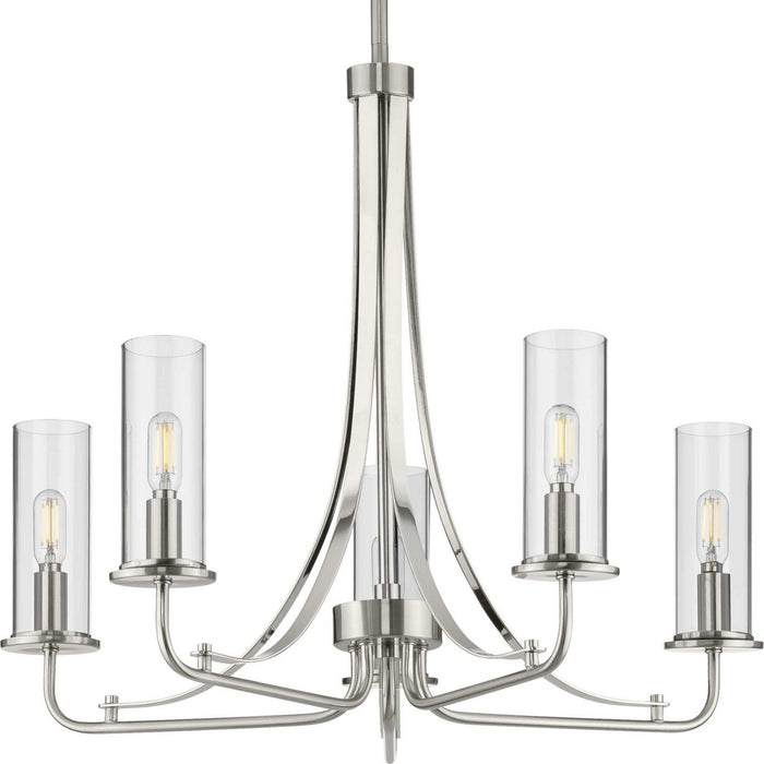 Myhouse Lighting Progress Lighting - P400209-009 - Five Light Chandelier - Riley - Brushed Nickel