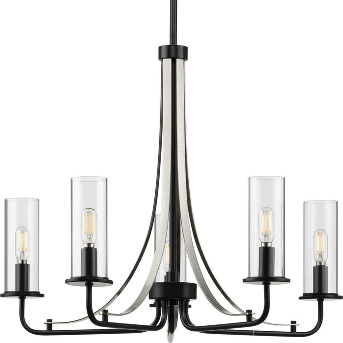 Myhouse Lighting Progress Lighting - P400209-031 - Five Light Chandelier - Riley - Black