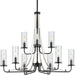 Myhouse Lighting Progress Lighting - P400210-031 - Nine Light Chandelier - Riley - Black