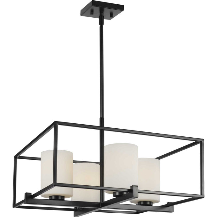 Myhouse Lighting Progress Lighting - P400226-031 - Four Light Chandelier - Chadwick - Black