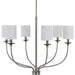 Myhouse Lighting Progress Lighting - P400227-009 - Six Light Foyer Chandelier - Bonita - Brushed Nickel