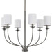 Myhouse Lighting Progress Lighting - P400227-009 - Six Light Foyer Chandelier - Bonita - Brushed Nickel