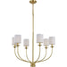 Myhouse Lighting Progress Lighting - P400227-012 - Six Light Foyer Chandelier - Bonita - Satin Brass