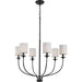 Myhouse Lighting Progress Lighting - P400227-031 - Six Light Foyer Chandelier - Bonita - Black