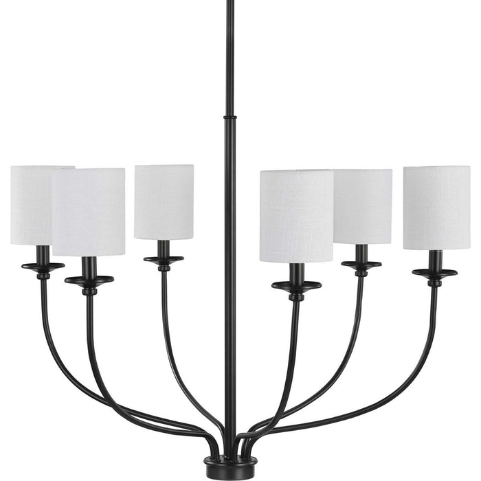 Myhouse Lighting Progress Lighting - P400227-031 - Six Light Foyer Chandelier - Bonita - Black