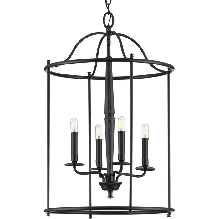 Myhouse Lighting Progress Lighting - P500210-031 - Four Light Foyer Pendant - Durrell - Black