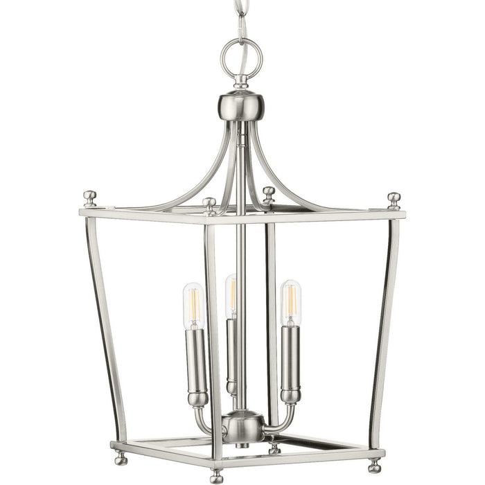 Myhouse Lighting Progress Lighting - P500213-009 - Three Light Foyer Pendant - Parkhurst - Brushed Nickel