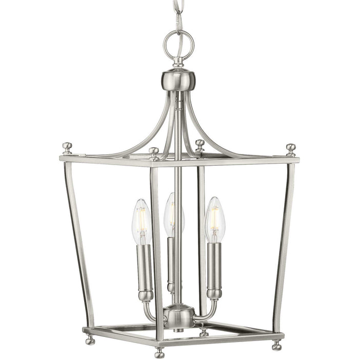 Myhouse Lighting Progress Lighting - P500213-009 - Three Light Foyer Pendant - Parkhurst - Brushed Nickel