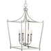 Myhouse Lighting Progress Lighting - P500214-009 - Four Light Foyer Pendant - Parkhurst - Brushed Nickel