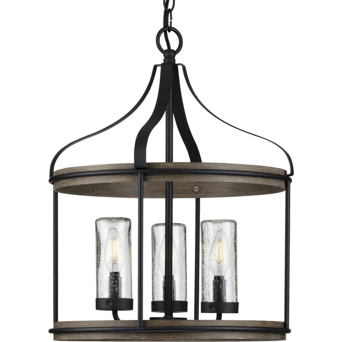 Myhouse Lighting Progress Lighting - P500235-031 - Three Light Outdoor Pendant - Brenham - Black