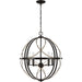 Myhouse Lighting Progress Lighting - P500287-020 - Five Light Pendant - Brandywine - Antique Bronze