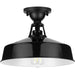 Myhouse Lighting Progress Lighting - P550070-031 - One Light Semi Flush Mount - Cedar Springs - Black