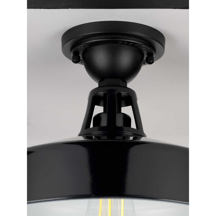 Myhouse Lighting Progress Lighting - P550070-031 - One Light Semi Flush Mount - Cedar Springs - Black