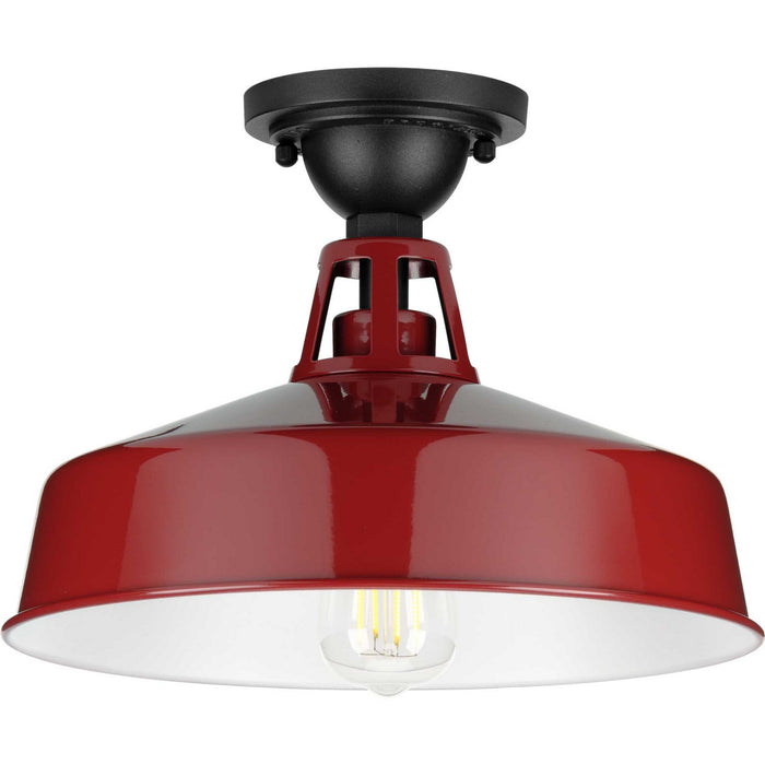 Myhouse Lighting Progress Lighting - P550070-039 - One Light Semi Flush Mount - Cedar Springs - Red