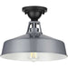 Myhouse Lighting Progress Lighting - P550070-082 - One Light Semi Flush Mount - Cedar Springs - Metallic Gray