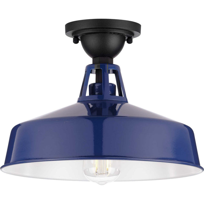 Myhouse Lighting Progress Lighting - P550070-091 - One Light Semi Flush Mount - Cedar Springs - Navy