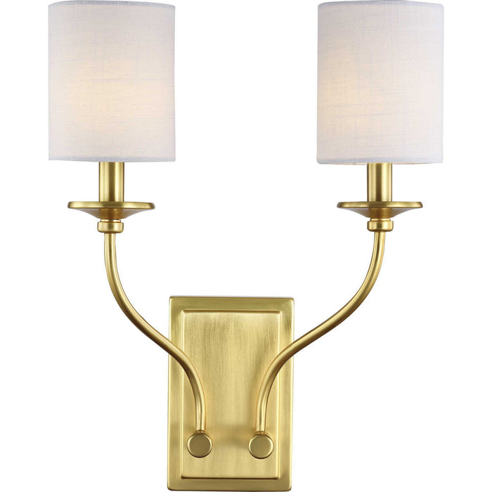 Myhouse Lighting Progress Lighting - P710019-012 - Two Light Wall Sconce - Bonita - Satin Brass