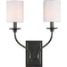 Myhouse Lighting Progress Lighting - P710019-031 - Two Light Wall Sconce - Bonita - Black