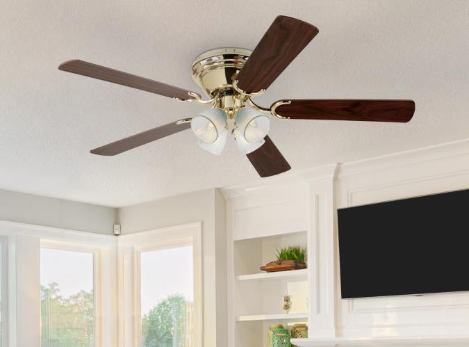 Myhouse Lighting Westinghouse Lighting - 7232400 - 52"Ceiling Fan - Contempra Iv - Polished Brass