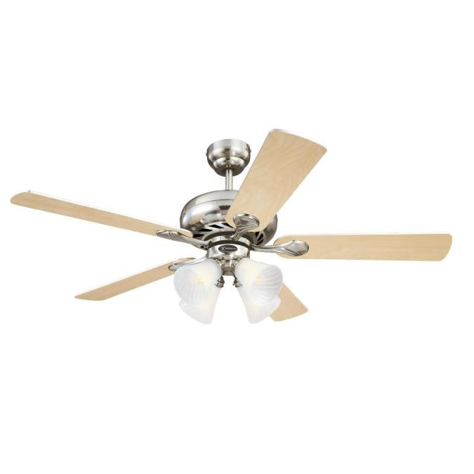 Myhouse Lighting Westinghouse Lighting - 7235900 - 52"Ceiling Fan - Swirl - Brushed Nickel