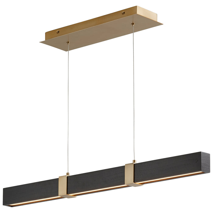 Myhouse Lighting Oxygen - 3-36-1540 - LED Pendant - Decca - Aged Brass W/ Black Oak