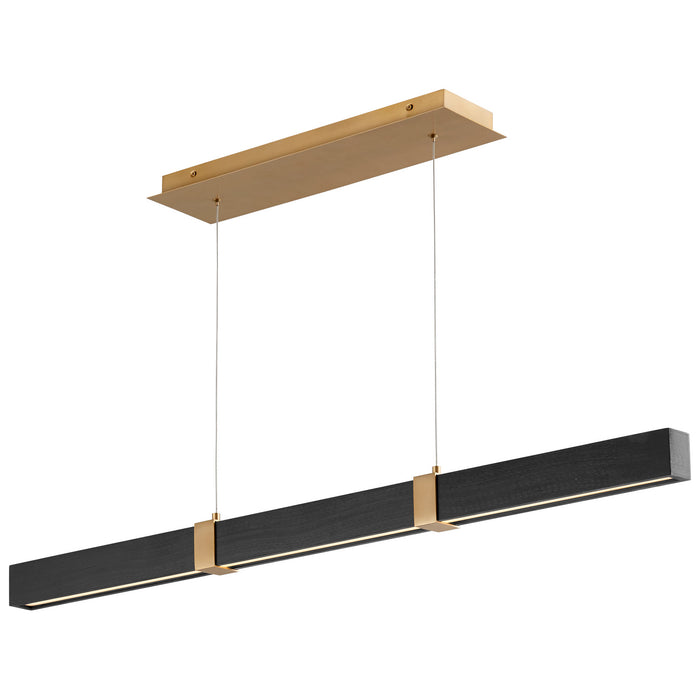 Myhouse Lighting Oxygen - 3-48-1540 - LED Pendant - Decca - Aged Brass W/ Black Oak